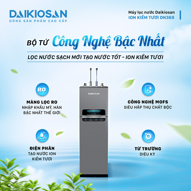 Daikiosan với lõi lọc sứ Ceramic bền bỉ tiết kiệm chi phí thay thế