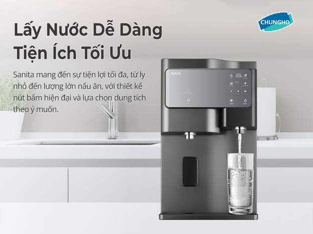 Máy lọc nước Chungho tích hợp chức năng làm đá viên độc đáo