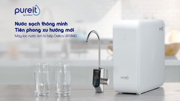 Pureit Delica với thiết kế siêu mỏng lắp gọn dưới gầm tủ bếp