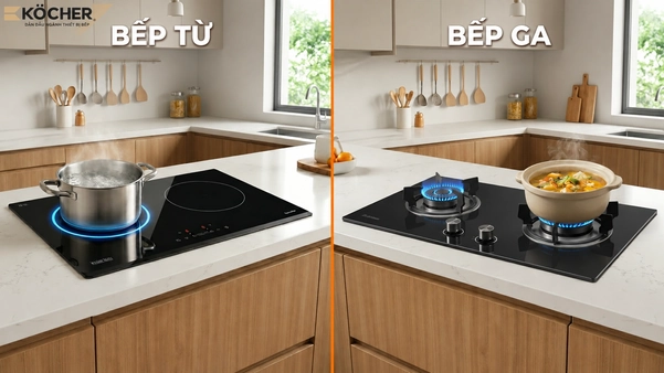 Cân nhắc giữa bếp từ hay bếp ga